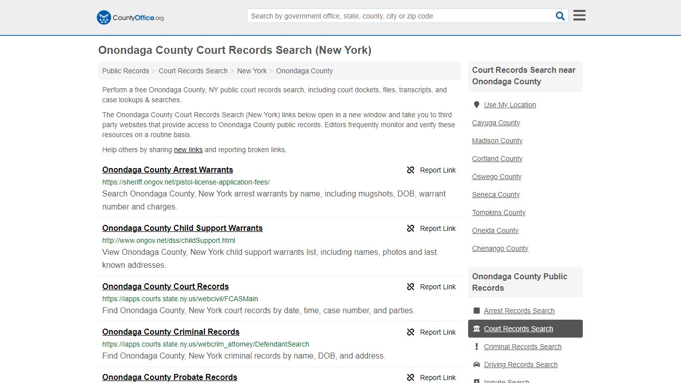 Court Records Search - Onondaga County, NY (Adoptions, Criminal, Child ...